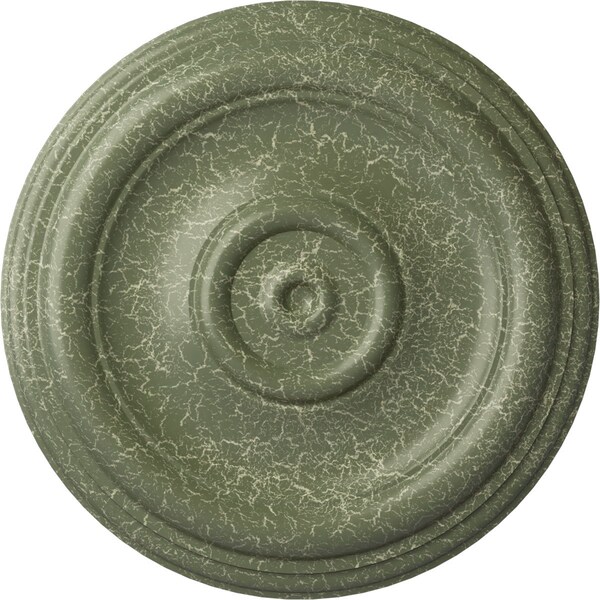Ekena Millwork Traditional Ceiling Medallion (Fits Canopies up to 2 3/4"), 12"OD x 1"P, Athenian Green Crackle CM12TRAGC - main